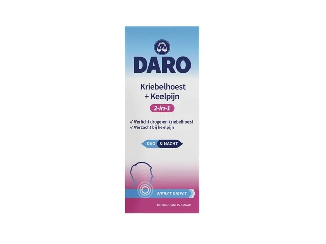 Hoestdrank Daro 2-in-1 kriebelhoest keelpijn 150ml