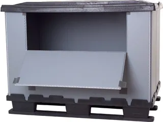 Pallet-Vouwkrat Hxlxb 800X1200X930Mm Kunststof Met Laadklep 3Sleden - 2