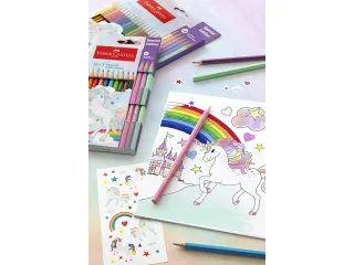 Kleurpotlood Faber-Castell Unicorn zeskantig 10 stuks Kleuren+3 pastel - 6