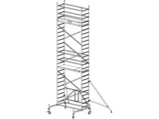 vouwsteiger,werk H 7,8m,steiger H 7m,platform BxD 2000x600mm,aluminium - 2