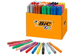 Kleurstiften BicKids visacolor ecolutions XL ass schoolbox à 144 stuk