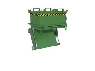 Centreerwand,V. Mini-Bodemklepcontainer 0,13M³,Plaatstaal - 1