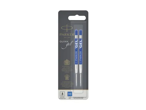 Gelschrijvervulling Parker Quink medium blauw blister à 2 stuks