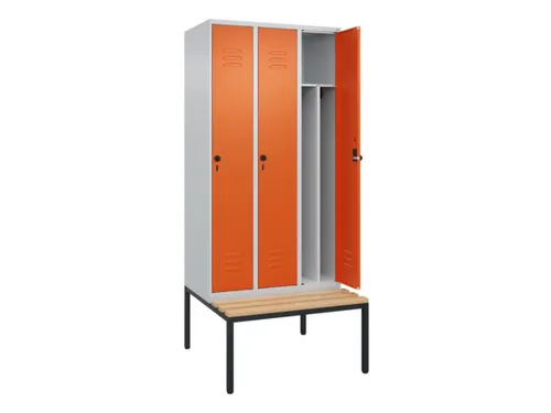 locker voor scheiding van kleding,HxBxD 2120x900x815mm,3vak