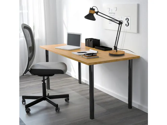 Bureaulamp Unilux Baya led bamboe zwart