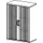 jaloeziedeurkast HxBxD 1150x800x430mm 2xhoutenvloer romp onyxgrijs