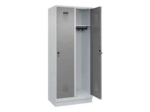 locker,HxBxD 1950x800x500mm,2vak,vak B 400mm,draaigrendel,sokkel