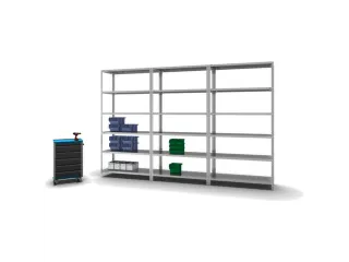 magazijnstelling,grondveld,HxBxD 2500x1300x500mm,vaklast 350kg - 3