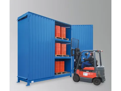 Stellingcontainer Gevaarlijke Stoffen Max. 36X200L Vaten Staand
