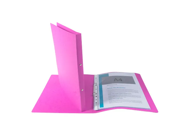 Ringmap glanskarton A4 2R 15mm roze