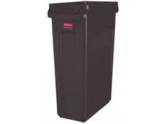 Rubbermaid Afvalbak Slim Jim Vented met luchtsleuven 87liter Zwart