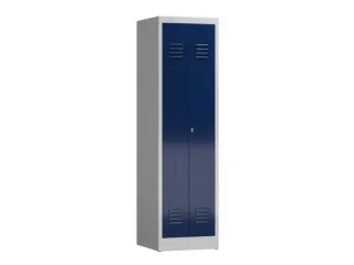 garderobekast HxBxD 1800x500x500mm 2vak klink RAL7035 RAL5010 - 1