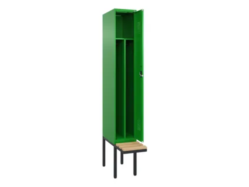 locker met bank,voor scheiding van kleding,HxBxD 2120x300x815mm,1vak