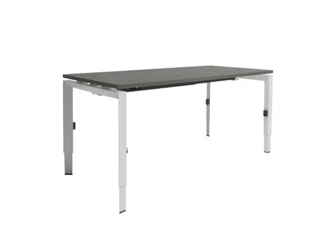 Bureau Linesto N3 hoogte instelbaar 160x80cm Logan eiken, poot Wit