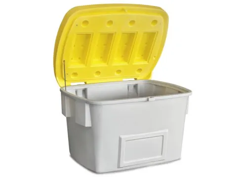 strooigoedbak,700l,HxBxD 930x1400x1070mm,PE,grijs,deksel geel