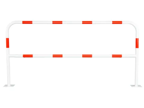 beschermbeugel,v. binnen/buiten,HxBxD 1000x2000x150mm,staal,wit/rood