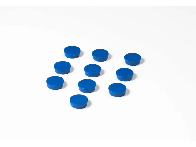 Memomagneten Blauw 25mm Doos 10 stuks