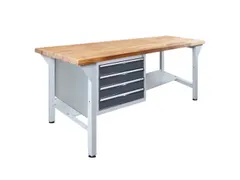 werkbank,HxBxD 850x2000x750mm,beukblad,draagverm. 500kg,4voeten