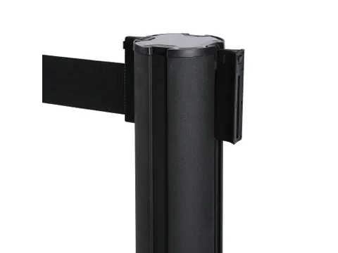 Afzetpaal Flexi Zwart met 2.7 meter trekband Zwart