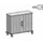 jaloeziedeurkast HxBxD 878x1000x400mm 1xhouten vloer romp onyxgrijs