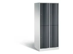 lockerkast cil.slot 1950x770x640mm 2x2 vakken RAL7035 front RAL7021