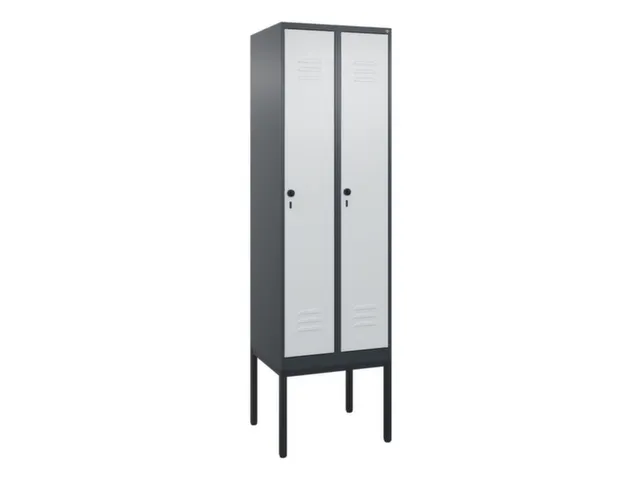 locker,HxBxD 2120x600x500mm,2vak,vak B 300mm,draaigrendel