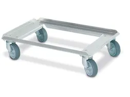 Rvs Onderwagen Euronormbakken 250kg Laadvlak 600x400mm Open Frame