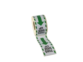 Gevaaretiket Raadhuis 46x125mm rol 250 stuks This side up groen/wit - 2