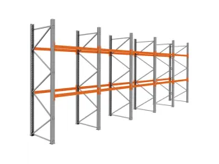 palletstelling,basis+4xaanbouw,HxBxD 3360x9725x1100mm,vakl. 3000kg - 1