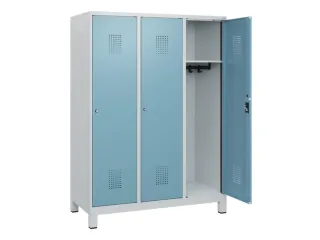 schoollocker,HxBxD 1630x1200x500mm,3vak,vak B 400mm,cil.-slot,voeten - 1