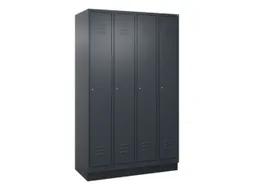 locker voor scheiding van kleding,HxBxD 1950x1200x500mm,4vak