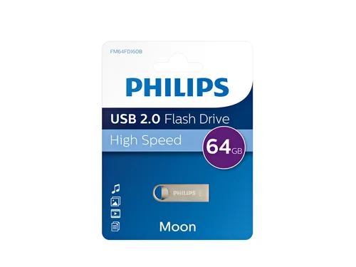 USB stick 2.0 Philips Moon USB-A 64GB zilver