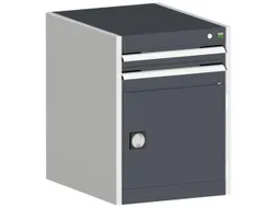 ladekast HxBxD 700x525x650mm 2laden RAL7035 front RAL7016