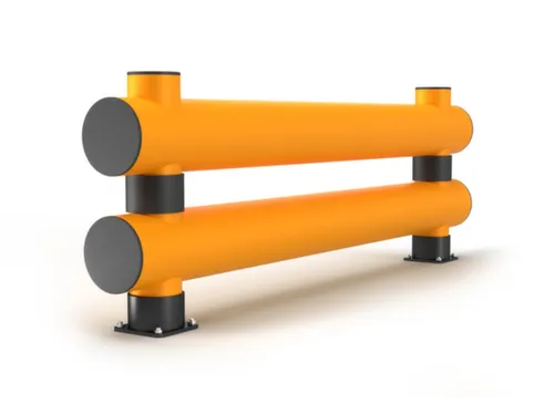 Aanrijdbeveiligingsbarrière Dubbele Plank V. Binnen/Buiten 690x8000mm