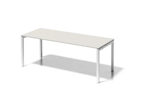 bureau HxBxD 740x2000x800mm blad grijswit 4-voeten verkeerswit