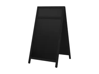 Europel Krijtstoepbord met Topbord 660 x 1280 mm Zwart - 2