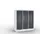 lockerkast cil.slot 1255x1150x540mm 3x3 vakken RAL7035 front RAL7021