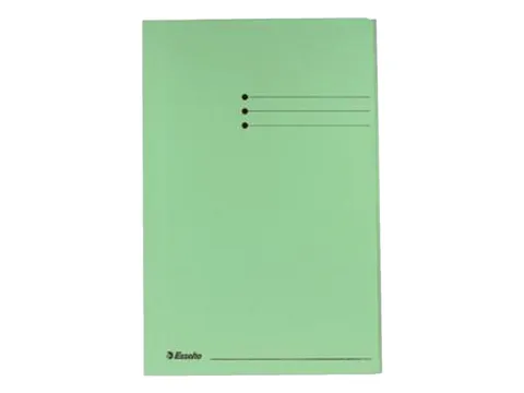 Dossiermap Esselte manilla 3 kleppen folio groen