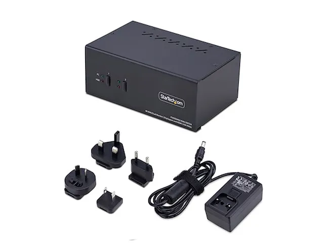 2-Port Dual-Monitor DisplayPort en HDMI KVM Switch
