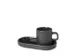 Set de 2 tasses à espresso avec soucoupes céramique vert foncé