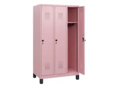 schoollocker,HxBxD 1630x900x500mm,3vak,vak B 300mm,draaigrendel,voeten