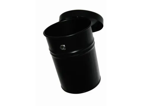 afvalbak,vlamdovend,24l,HxØ 370x295mm,wandmontage,kop zwart