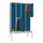 banklocker,dubbeldeks,HxBxD 2150x1200x800mm,RAL7035,front RAL5010