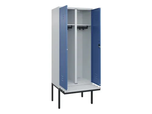 locker voor scheiding van kleding,HxBxD 2120x800x815mm,2vak