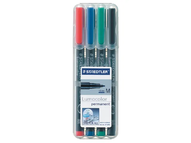 Viltstift Staedtler OHP Lumocolor 317 Medium 1.0mm Assorti 4 stuks