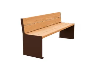 zitbank,B 1800mm,3latten,hout-zitting licht eikenhout,zitting H 450mm - 1