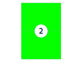 Etiket 210x148mm Fluor Groen 100 Vel - 2