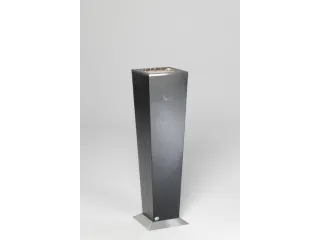 Staande Asbak Stompe Piramidevorm 110mm Antiek-Zilverkleurig - 1