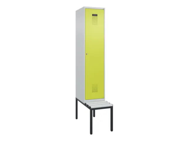 locker met bank,voor scheiding van kleding,HxBxD 2120x400x815mm,1vak