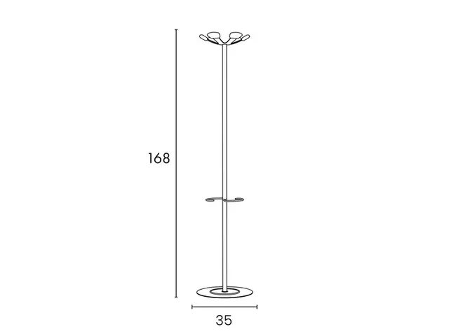 Unilux kapstok Aurora Staand Wit/Groen Beukenhout 6 haken